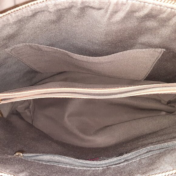 NWOT Just Fab Structured Vegan Leather Handbag And Charm Blush/Light Peach - Picture 7 of 8